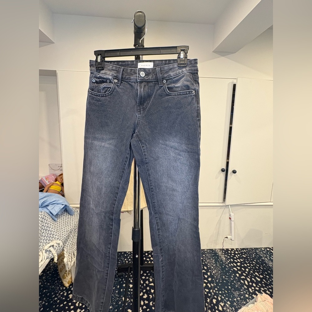 PacSun Dark grey low rise bootcut jeans 23s
